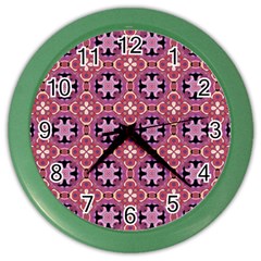 Abstract-background-motif Color Wall Clock by nateshop