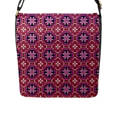 Abstract-background-motif Flap Closure Messenger Bag (l) by nateshop