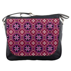 Abstract-background-motif Messenger Bag