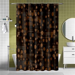 Abstract Dots Shower Curtain 48  X 72  (small)  by nateshop