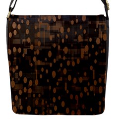 Abstract Dots Flap Closure Messenger Bag (s) by nateshop