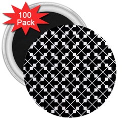 Abstract-black 3  Magnets (100 Pack) by nateshop