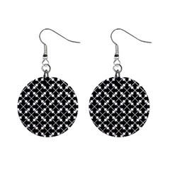 Abstract-black Mini Button Earrings by nateshop