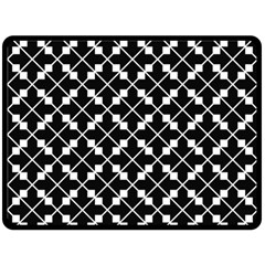 Abstract-black Fleece Blanket (large) 