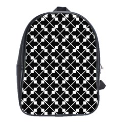 Abstract-black School Bag (large)