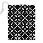 Abstract-black Drawstring Pouch (4XL) Back