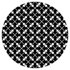 Abstract-black Round Trivet