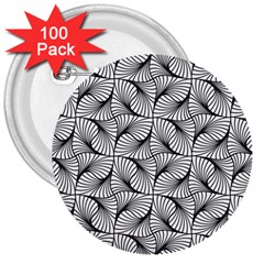 Abstract-gray 3  Buttons (100 Pack) 