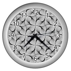 Abstract-gray Wall Clock (silver)