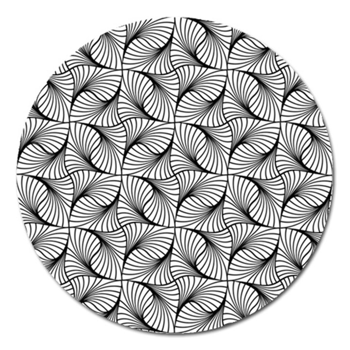 Abstract-gray Magnet 5  (Round)