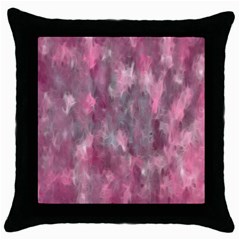 Abstract-pink Throw Pillow Case (black) by nateshop