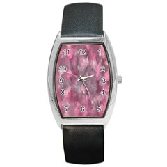 Abstract-pink Barrel Style Metal Watch by nateshop