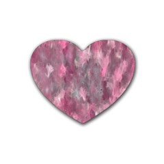 Abstract-pink Rubber Heart Coaster (4 Pack) by nateshop