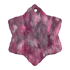 Abstract-pink Snowflake Ornament (two Sides) by nateshop