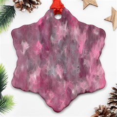 Abstract-pink Snowflake Ornament (two Sides) by nateshop