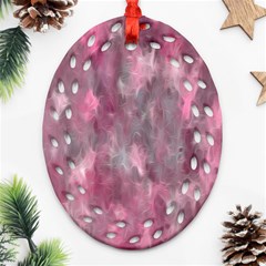 Abstract-pink Oval Filigree Ornament (two Sides)