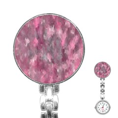 Abstract-pink Stainless Steel Nurses Watch by nateshop