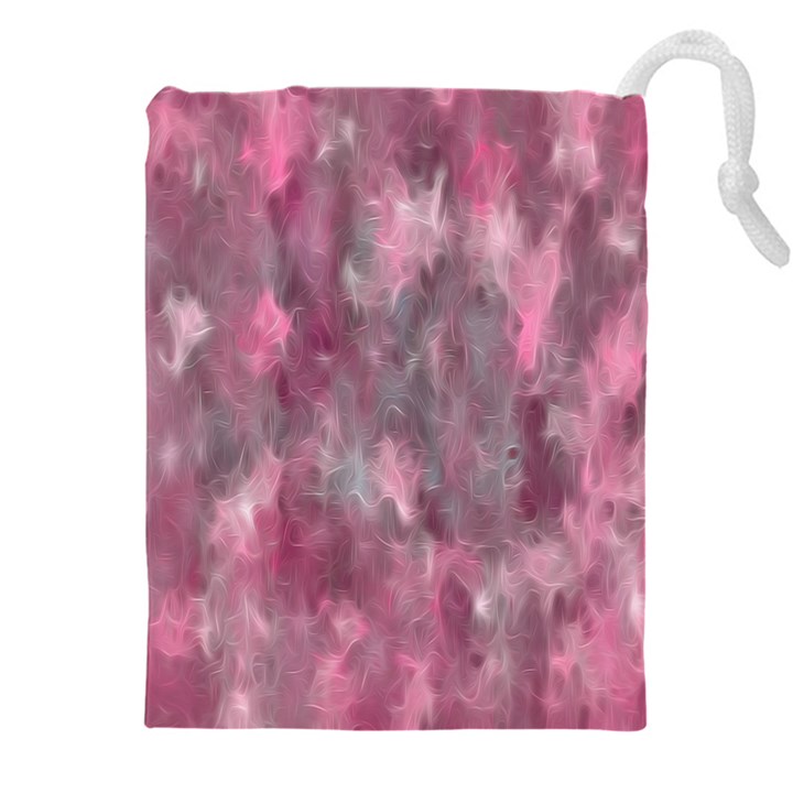 Abstract-pink Drawstring Pouch (5XL)