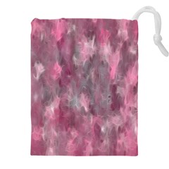 Abstract-pink Drawstring Pouch (4xl) by nateshop