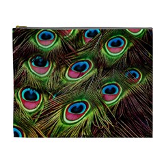 Peacock-feathers-color-plumage Cosmetic Bag (xl) by Celenk