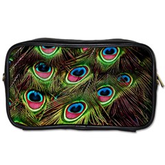 Peacock-feathers-color-plumage Toiletries Bag (two Sides) by Celenk