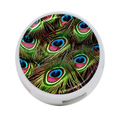 Peacock-feathers-color-plumage 4-port Usb Hub (one Side) by Celenk