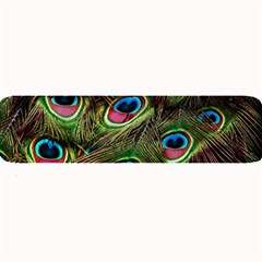 Peacock-feathers-color-plumage Large Bar Mats by Celenk