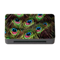 Peacock-feathers-color-plumage Memory Card Reader With Cf by Celenk