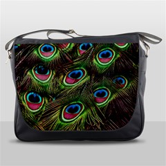 Peacock-feathers-color-plumage Messenger Bag by Celenk