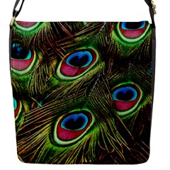 Peacock-feathers-color-plumage Flap Closure Messenger Bag (s) by Celenk