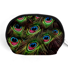 Peacock-feathers-color-plumage Accessory Pouch (medium) by Celenk