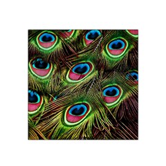 Peacock-feathers-color-plumage Satin Bandana Scarf 22  X 22  by Celenk