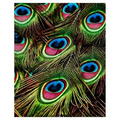 Peacock-feathers-color-plumage Drawstring Bag (small) by Celenk