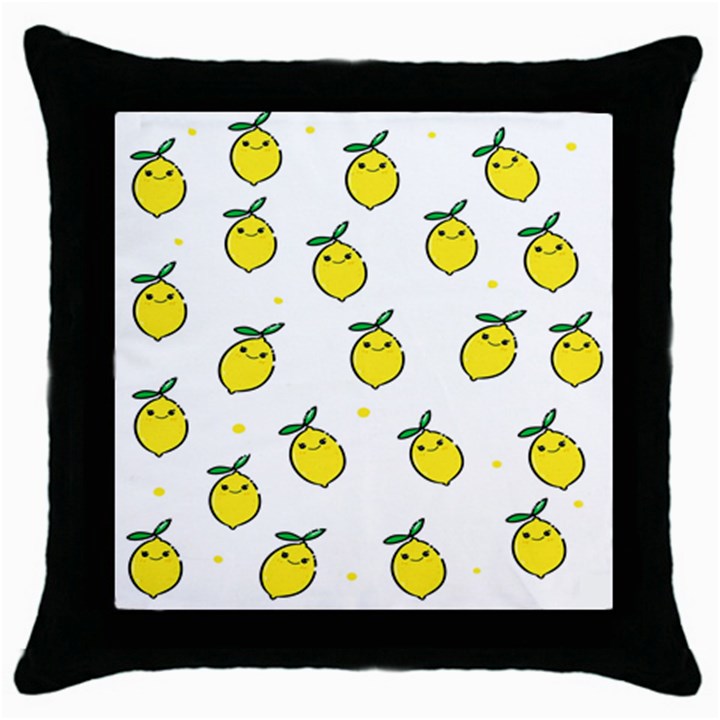 Background Orange Throw Pillow Case (Black)