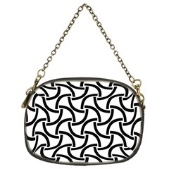 Background-black White Chain Purse (one Side)