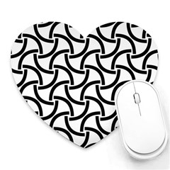 Background-black White Heart Mousepads by nateshop