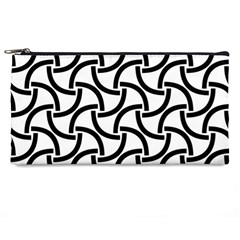 Background-black White Pencil Case by nateshop