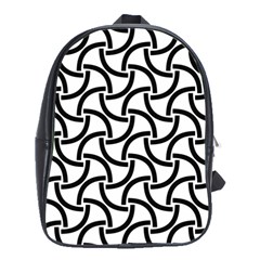 Background-black White School Bag (large) by nateshop