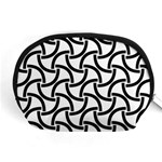 Background-black White Accessory Pouch (Medium) Front