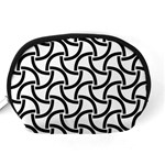 Background-black White Accessory Pouch (Medium) Back