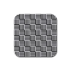 Basket Rubber Square Coaster (4 Pack) by nateshop