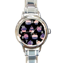 Birthday-cake Round Italian Charm Watch by nateshop