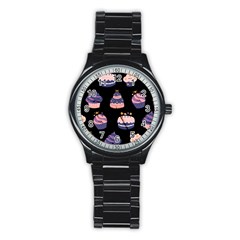 Birthday-cake Stainless Steel Round Watch by nateshop