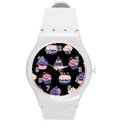 Birthday-cake Round Plastic Sport Watch (m) by nateshop