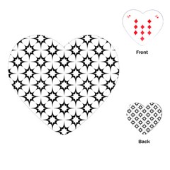 Black-white Playing Cards Single Design (heart)