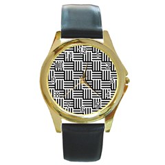 Basket Round Gold Metal Watch