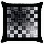 Basket Throw Pillow Case (Black) Front