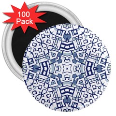 Blue-design 3  Magnets (100 Pack) by nateshop