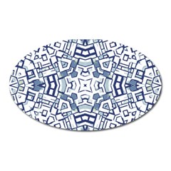 Blue-design Oval Magnet by nateshop