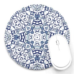 Blue-design Round Mousepads by nateshop